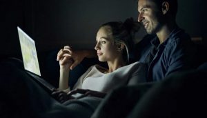 couple watching movie