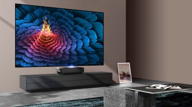Large screen wall-mounted smart TV